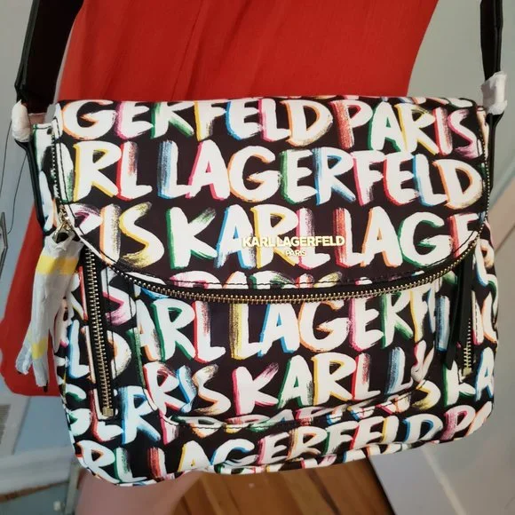 NWT KARL LAGERFELD LOGO Crossbody/ Shoulder Bag. - Picture 8 of 16